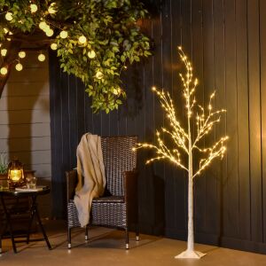 Outsunny Albero di Natale con Luci LED e Base Quadrata per Interni ed Esterni 146861591 - Crăciun
