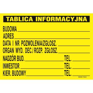 ÉPÜLETI TÁBLA 690*460MM - TAB TB1 146862508 - Információs tábla