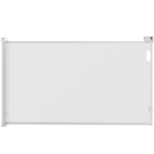 PawHut kistestű kutyakerítés, kihúzható 0-144 cm és behúzható, automata zárral, fehér