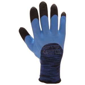 VÉDŐKESZTYŰ, HABOSÍTOTT LATEX SUPER TECH BLUE FIX 9-ES MÉRET - 12 PÁR - REK TOP1 9