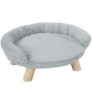 PawHut Emelt Kanapé Kutyáknak és Macskáknak Háttámlával, 47x40x20 cm, Szürke 146864644 - Állattartás