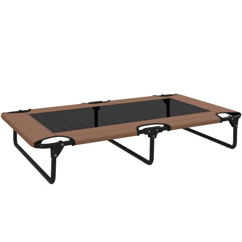 PawHut Összecsukható Fekhely Nagytestű Kutyáknak Hálós Anyaggal, 107x61x20cm, Barna 146864655