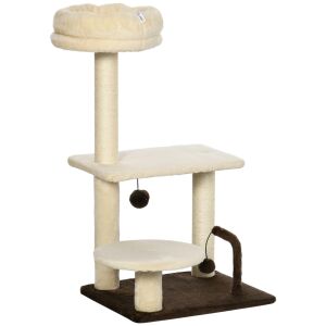 PawHut Albero Tiragraffi Gatti con Palo in Sisal Posatoio e Palline da Gioco 146864677 - PawHut