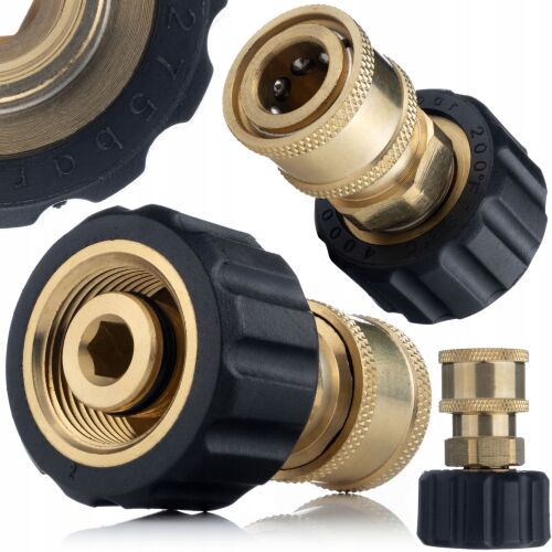 Adapter M22 Wew. 14 mm → Szybkozłączka 3/8” | Mosiądz | Do myjek ciśnieniowych Karcher i innych | Trwały i odporny na korozję 146865696