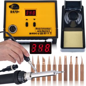 Rosfix 937D+ 60W-os forrasztóállomás 10 db-os réz heggyel 146866053 - Szerszámgép