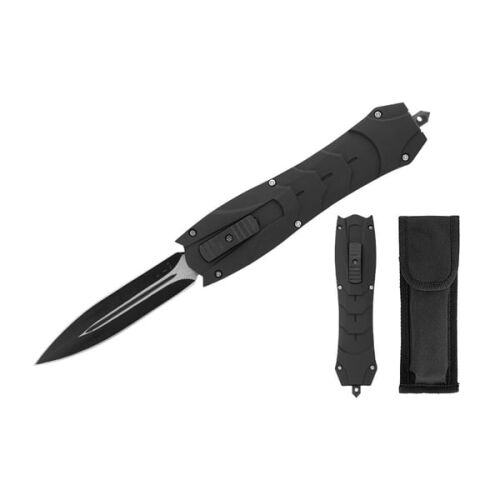 Automatisches Springmesser, Edelstahl, 24 cm, schwarz 146866462