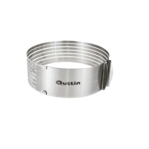 Rozsdamentes acél állítható tortaszeletelő gyűrű vízszintes szeleteléshez, 24-30 cm 146867988 - Főzőedény & Sütőedény