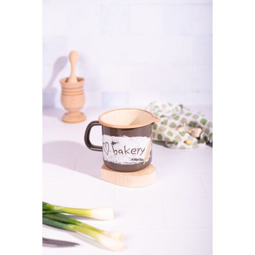 Becher mit Ausgießer, 0,8 l, Bäckerei, Metalac-Emaille/10 cm/0,8 l