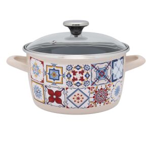 Metalac zománcozott Porto üvegedény 3,5l fedővel, 20 cm 146868450 - Konyha & Étkezés