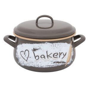 Oala 4l cu capac din sticla Bakery Metalac email/20cm/4l 146868461 - Oale și cratițe