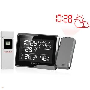 Kienzle14998 Időjárás állomás Projektoros kivetítővel 1 külső szenzorral - Szürke 146869043 - Időjárás állomás