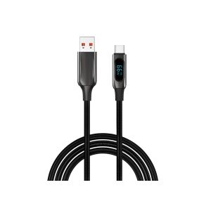 S-Link UC-066 USB-C apa - USB-A apa 66W Adat és töltőkábel 1m - Fekete 146869085 - USB kábel