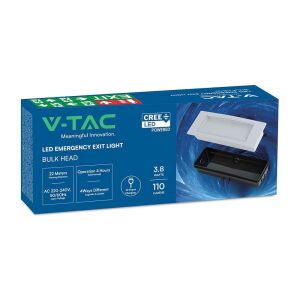 V-TAC CREE LED-es vészkijárat, vészvilágító, kijáratjelző EXIT lámpa 3.8W - SKU 899-6 146869352 - V-TAC