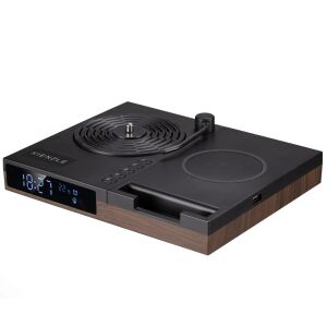 Kienzle Digitális Ébresztőóra Vezeték Nélküli Töltőállomással és Bluetooth Hangszóróval - Fekete 146870169 - Ébresztőóra
