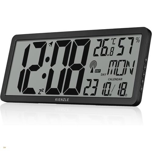 Kienzle 14981 Digitális Ébresztő Asztali/Fali Óra - Fekete