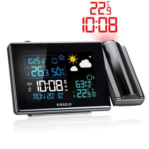 Kienzle Funk LCD Időjárás Állomás Kültéri Érzékelővel - Fekete 146870703 - Időjárás állomás