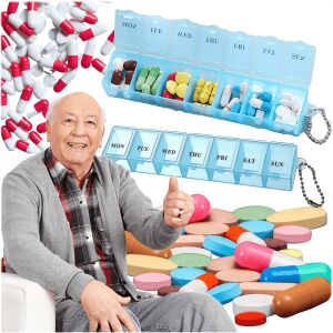 Doboz, gyógyszertároló, tabletta, szervező, 7 nap