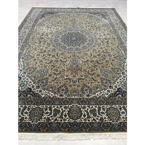 Vintage Perzsa szőnyeg (18-19) Nain Bézs-Kék 300x400cm 146875193