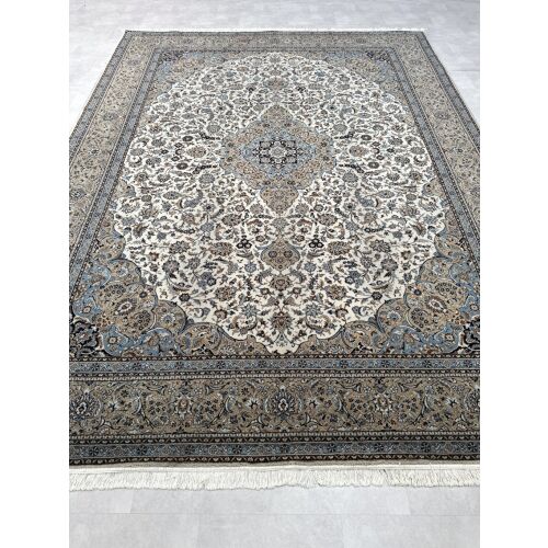 Vintage Perzsa szőnyeg (28) Nain Krém-Kék 300x400cm 146875270