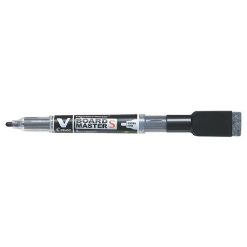 Táblamarker, törlőkupakkal, 1,3 mm, EF, kúpos, PILOT "V-Board Master S", fekete 146875437