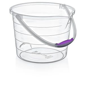 13 l átlátszó lépcsős tisztítóvödör mércével, műanyag 146877000 - Vödör