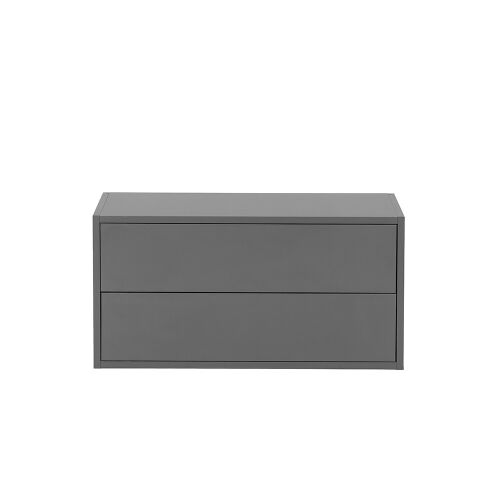 Boxie 2 fiókos fali szekrény 40x80x37 cm antracit 146878490