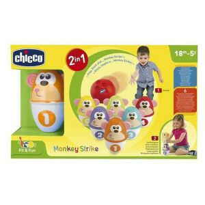 Bowling Monkey Strike Chicco (7 pcs) 146879256 - Baba & Tipegő