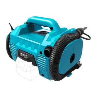 DEDRA SAS + ALL 18V akkumulátoros levegőkompresszor, DED7073, kék, gumiabroncsok, labdák és matracok felfújásához - Kompresszor