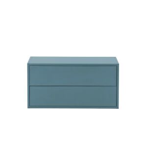 Boxie 2 fiókos fali szekrény 40x80x37 cm petrol kék 146880362 - Faliszekrény