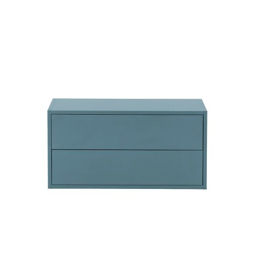 Boxie 2 fiókos fali szekrény 40x80x37 cm petrol kék