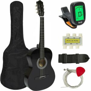 Timeless Hobby Akusztikus gitár szett kezdőknek, ajándék hangolóval, 2 színben-fekete (HOP1000982-1) 146884407 - Művészet & Hobbi