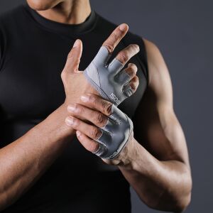 1 Pár Uniszex Könnyű Négyujjas Edzőkesztyűs Fogóképesség Fejlesztéshez, Súlyemeléshez és Edzéshez szürke - XL 146886185 - Fitness kesztyű