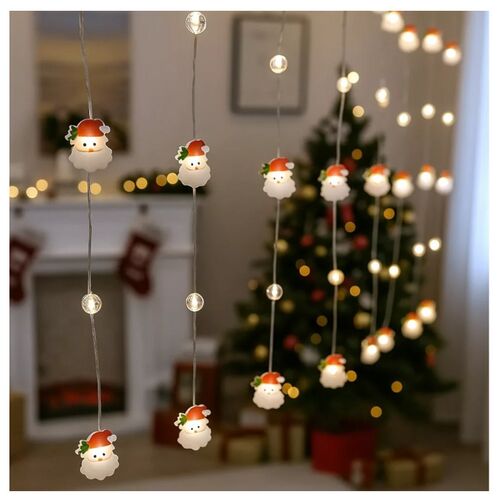 LED reťazové svetlá v tvare Santa Clausa, 8 programov, 5 m, teplá biela 146886483