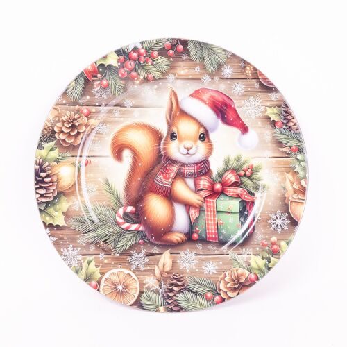 Tálca kerek műanyag mókus 33cm 146889714