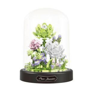 Balody Mini Blocks – Jázmin Virágcsokor Üvegbúrában (385 db-os készlet) 146894750 - Műanyag építőjáték