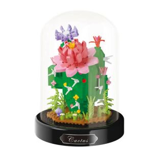 Balody Mini Blocks – Virágzó Kaktusz Üvegbúrában (615db-os készlet) 146894751 - Műanyag építőjáték