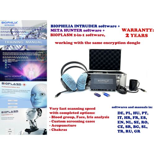 Aparat scanare biorezonanta Biophilia Intruder NLS, diagnosticare si terapie, viteza scanare foarte rapida + soft Meta Hunter + soft Bioplasm 2 in 1 146896350