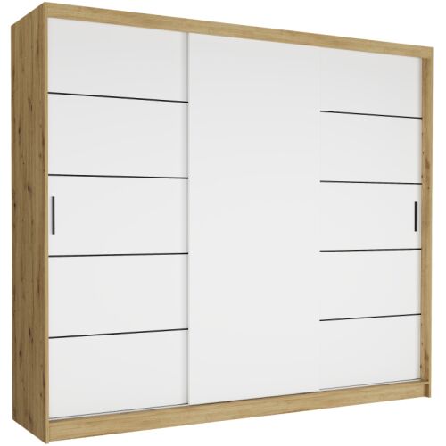 NORVIO IV. Gardróbszekrény 250x218x60 - artisan, fehér 146897704