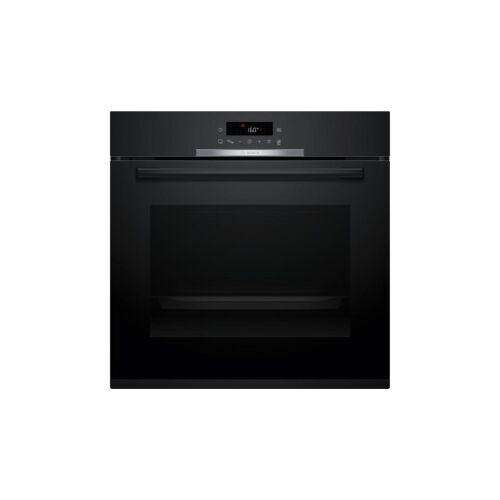 BOSCH HBA372EB4 Önállóan beépíthető sütő, Serie4, fekete, 71 l, 7 funkció, 3D hőlégbefúvás, A+, pirolitikus öntisztítás, AutoPilot10, AirFry sütési mód (AirFry tepsi tartozék), teleszkópos sütősín