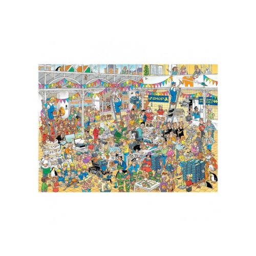 Jan van Haasteren 10. évfordulós 1000 darabos puzzle, egy zsúfolt és vicces rajzfilm jelenet. - Jumbo