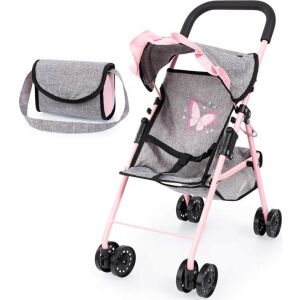 Bayer Doll babakocsi rózsaszín-szürke táskával 21533AD