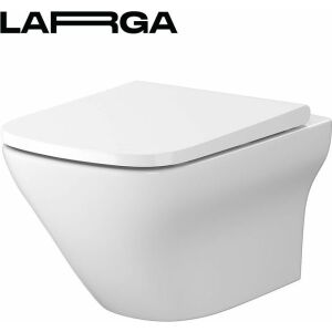 WC-BECKEN Cersanit S701-473 SET B332 (PAK) MZ LARGA UM SQUARE CLEAN ON SLIM WRAP MAJOR WO LW EW BOX// CE.KRLA.MW-LARGA-CO-SQUARE-SET 146901403 - Toiletten