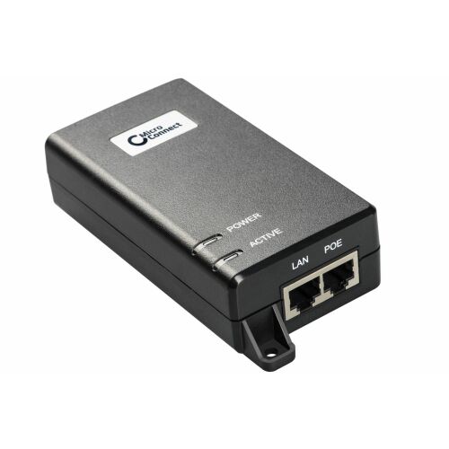 Microconnect POEINJ-30W PoE Adapter, 10 Gigabit Ethernet, 48V, szögletes nézet - Hálózati adapter