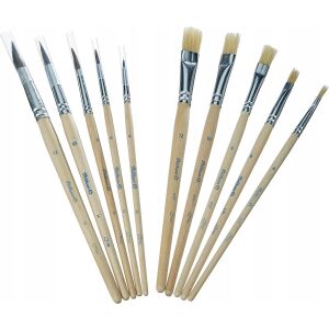 Zestaw startowy do pędzli Peli z 10 pędzelkami 146902476 - Pędzel szkolny