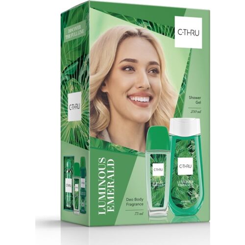 C-Thru Luminous Emerald ajándék szett (dezodor természetes spray 75ml+tusfürdő 250ml) 146902553