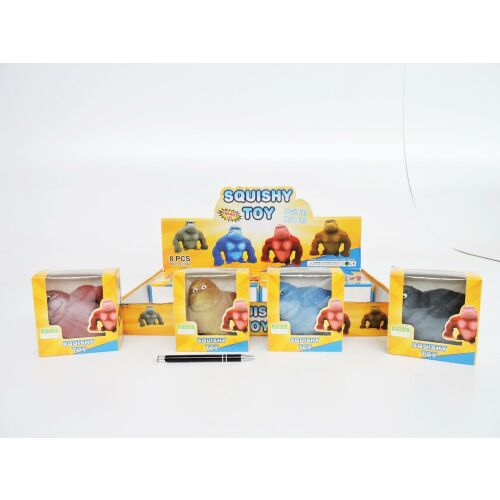 AST. GNIOTEK x 8 gorilla, 4 szín, karton, displ. 146902625