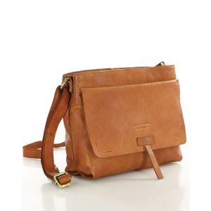 Torebka skórzana listonoszka damska messenger bag - MARCO MAZZINI brąz koniak 146906354 - Opatrunek dodatkowy