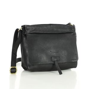 Torebka skórzana listonoszka damska messenger bag - MARCO MAZZINI czarny 146906710 - Opatrunek dodatkowy