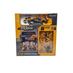 McLaren Pit Stop - boxutca diorama szett - MCL38 F1 #81 (2024) - Oscar Piastri - szerelőkkel -  Bburago - 1:43 146915682 - Bburago