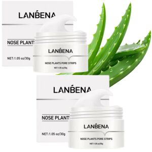 Set 2 Masti pentru indepartarea punctelor negre – cu extract de Aloe Vera, Carbune de Bambus si Acid Hialuronic, 2 x 30 g + 120 benzi din hartie 146916333 - Mască și pachet pentru îngrijirea pielii